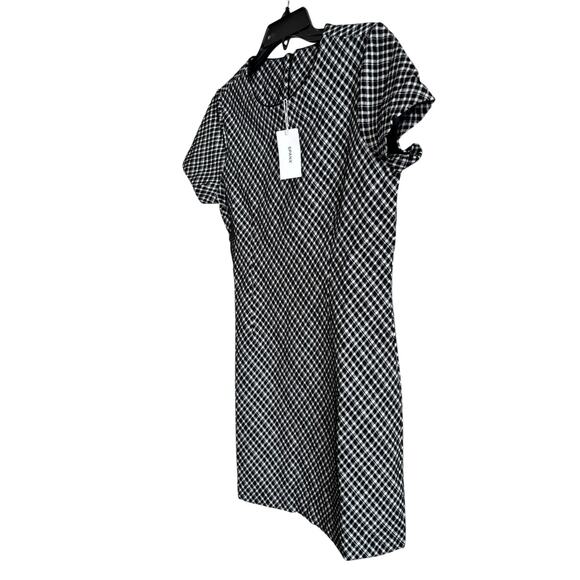 NWT SPANX Ponte Mini Dress Jacquard Size Small Black White Short Sleeve - Picture 5 of 8